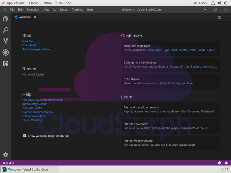 centos-virtual-studio-code-start-cloudsurph