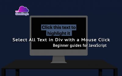 Select All Text in Div with a Mouse Click in JavaScript