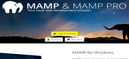 mamp server setup on windows 10