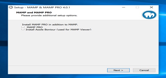 mamp server setup on windows 10