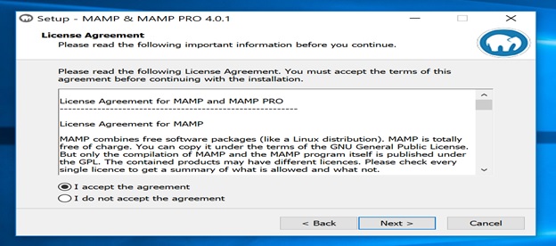 mamp server setup on windows 10