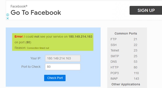 How to run an Open Port Check through CMD? - port check online