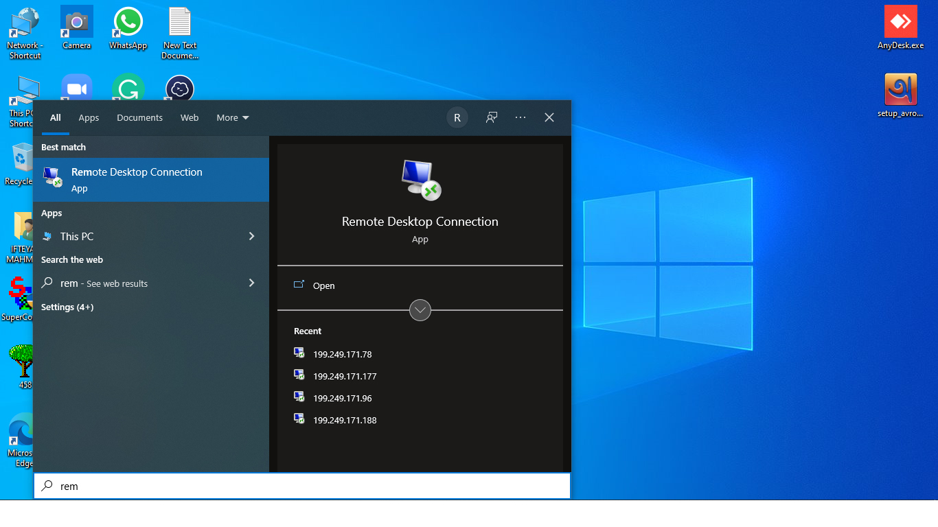 search-remote-desktop-connection