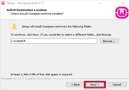 wamp server setup on windows 10 